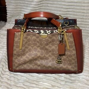 Coach Dreamer In Signature Canvas With Snakeskin Detail